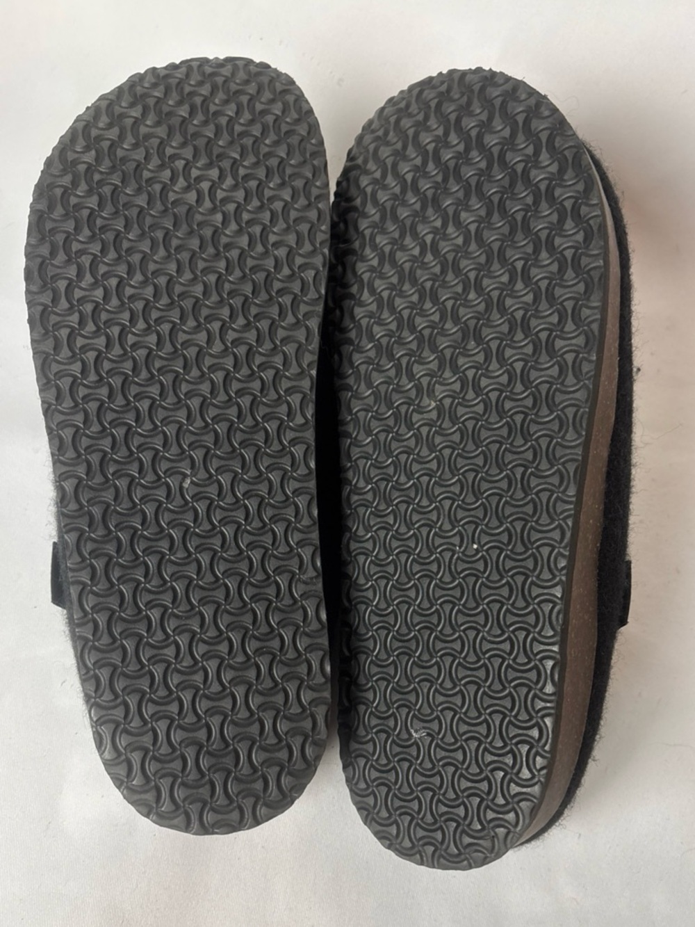 L.L.Bean Wool Slipper Clog Women's 9 Black Slip On Cork Sole - Picture 7 of 9